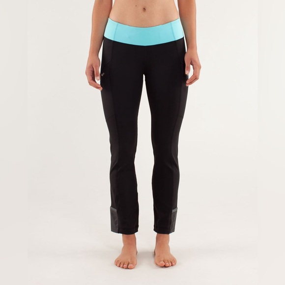 Lululemon Runnin' With My Homies Pant Color Black  / Angel Blue Size 6 EUC - Picture 2 of 16